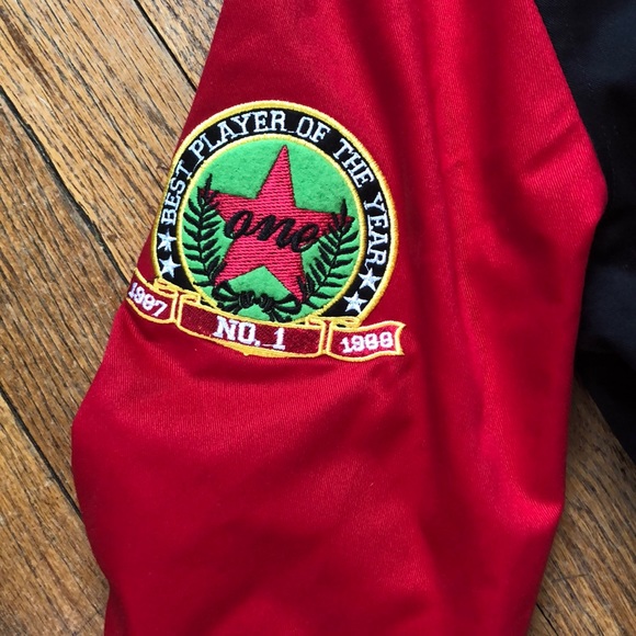 Red and Black Varsity-Inspired Jacket - Picture 5 of 6